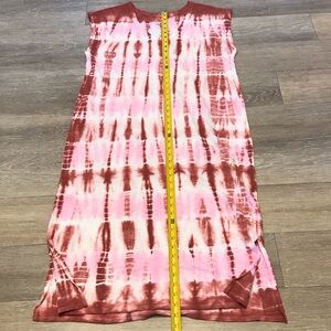 Universal Thread Pink and Brown Tie-Dye Sleeveless Maxi Dress